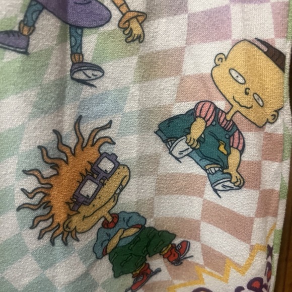 Nickelodeon Pajama Pants Women's Sz XL (16/18) Multicolor Check Rugrats - Picture 5 of 8